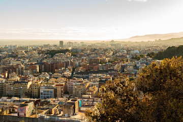 Obraz premium Scenic aerial view of the city of Barcelona in Spain