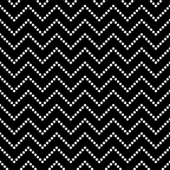 Tafelkleed Vector moderne naadloze meetkunde patroon chevron, zwart-wit abstract © sunspire