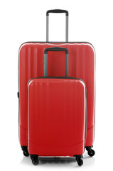 Suitcases isolated on white