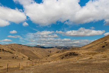 dry hills in Marlborough region, New Zealand