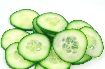 colorful cucumber with white background