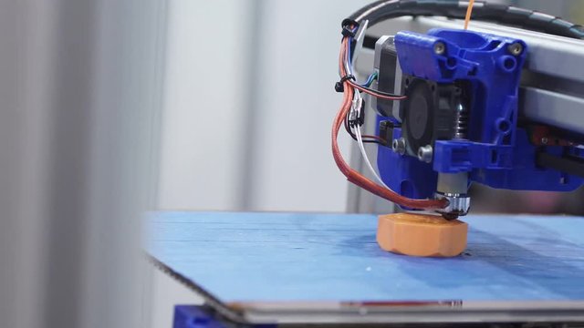White 3D printing piece. 3D Printing detail