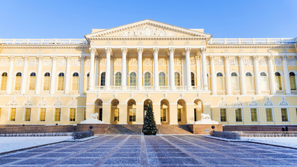 Fototapeta na wymiar Russian Museum in St. Petersburg in the winter