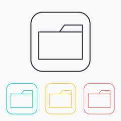 color icon set of folder