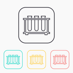 color icon set of laboratory tubes