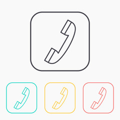 color icon set of phone