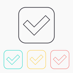 color icon set of check