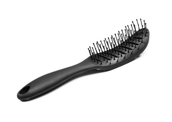 professional hairbrush isolated on white