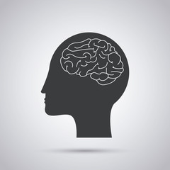 Creative mind and idea icon design, vector illustration