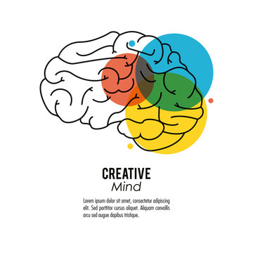 Creative mind and idea icon design, vector illustration