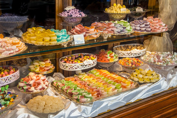 Pastry shop glass display