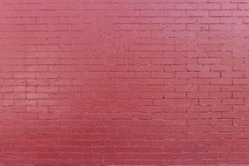 Fototapeta na wymiar Brick wall with red paint
