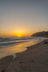 Fototapeta na wymiar california vibrant sunset on the pacific ocean