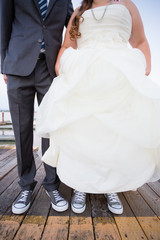 Obraz na płótnie Canvas Bride and Groom Shoes