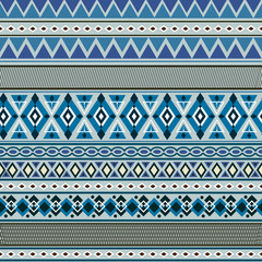 Colorful tribal geometric Aztec seamless pattern