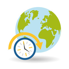 Delivery and planet  design, vector illustration