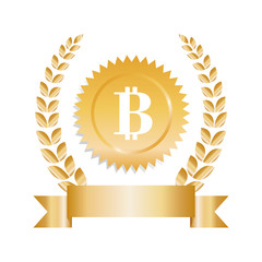 Bitcon icon design, vector illustration