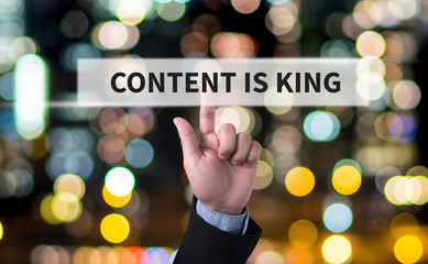 CONTENT IS KING concept