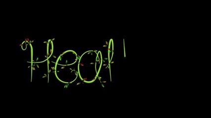 Animation growing vine healthy