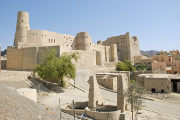 Nizwa Bahla Fort in Ad Dakhiliya, Oman. It was built in the 13th