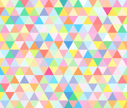 colorful triangle pattern, vivid wallpaper, mosaic picture, abstract image, editable vector illustration