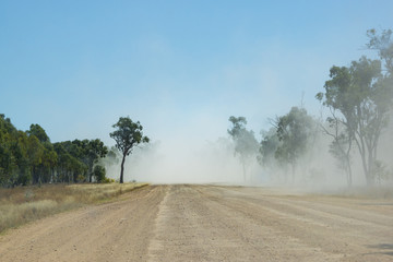 Dusty outback unsealed road Australia