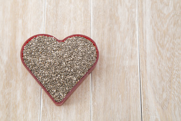 The chia seeds. Healthy superfood.