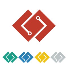 electronic logo icon Vector