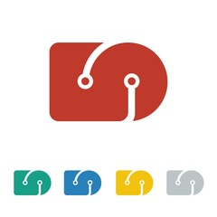 electronic logo icon Vector