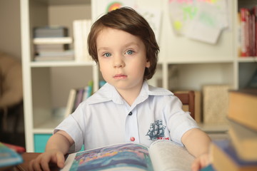 Little Boy with Books