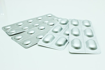 Drugs in Package Isolated on the White Background