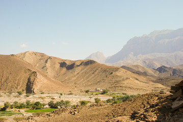Fototapeta na wymiar Hills of Jabal Shams in northern Oman