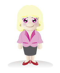 illustration of female boss