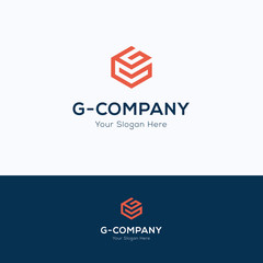 Fototapeta premium Hexagon logo