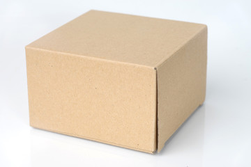 one brown corrugated paper box