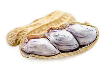 The Closeup of boil peanut thai style.