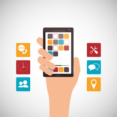 smartphone gadget design, vector illustration