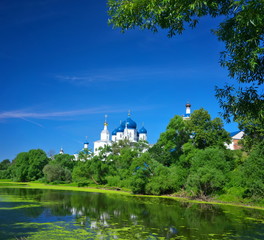 Fototapeta na wymiar Orthodoxy monastery at Bogolyubovo in summer day. Russia