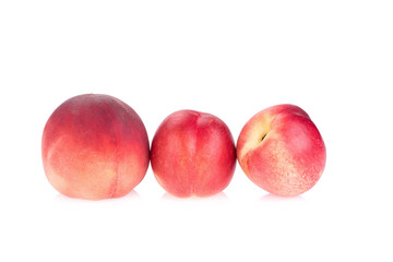 Red ripe apple on white background