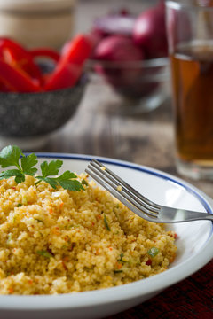 Delicious dish of couscous