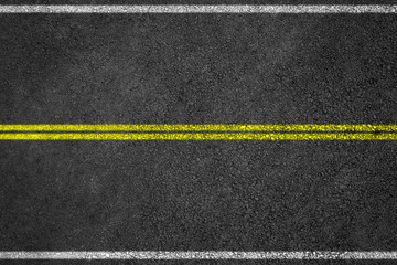 Asphalt road background with line marking
