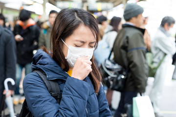 Woman feeling unwell