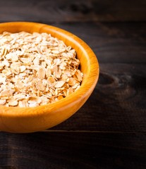 Oat flakes in bowl