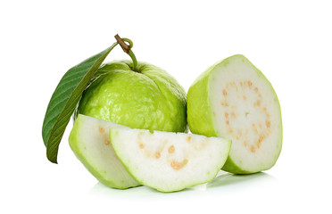 Guava fruit isolated on the white background
