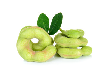 Manila tamarind fruit isolated on white background