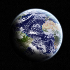 View of the planet Earth in space