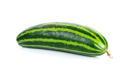 Striped cucumber isolated on the white background