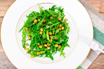 Salad of Arugula and Green Pea
