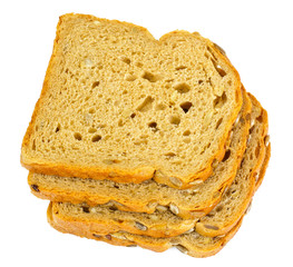 Healthy and diet food: rye bread with sunflower seeds
