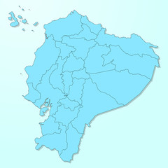Ecuador blue map on degraded background vector